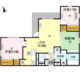 兵庫県西宮市甲子園一番町【アパート】の間取り