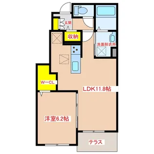 インフィニティR1【1階】の間取り