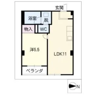 タウン西野【5階】の間取り