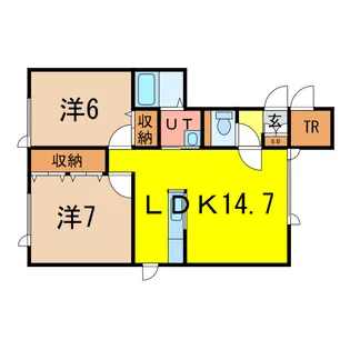 ゼフィール【1階】の間取り