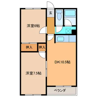 細田マンション第2【2階】の間取り