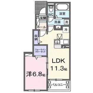 埼玉県加須市土手2【アパート】の間取り