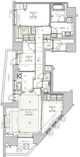 クリオ市谷薬王寺【11階】の間取り