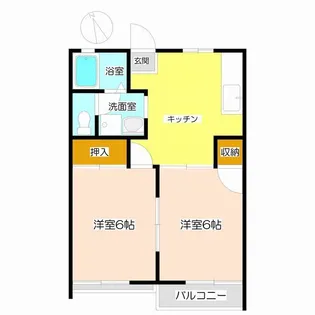 ハイツ荻野B棟【2階】の間取り