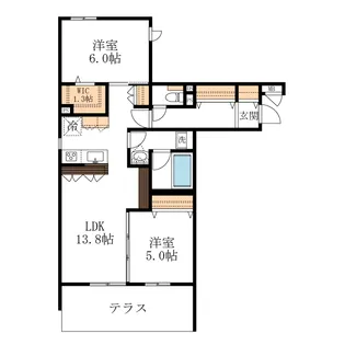 Plumeria【1階】の間取り