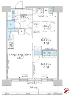 パークアクシス西船橋本郷町【8階】の間取り