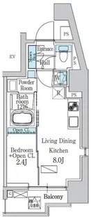 1LDKの間取り画像