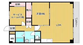 グリーンハイツ米山【6階】の間取り