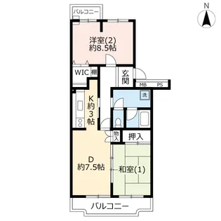 URさがみ野さくら【3階】の間取り