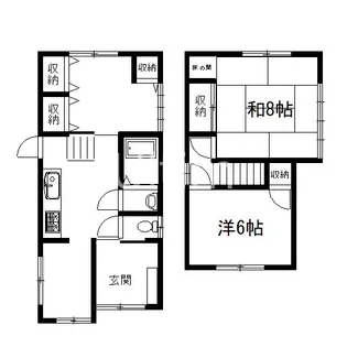 京都府宇治市莵道荒槇【一戸建】の間取り