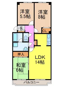 大藤ハイツ【1階】の間取り