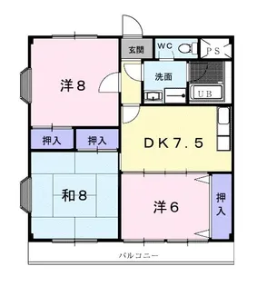 フレア・エクレール湘南【4階】の間取り