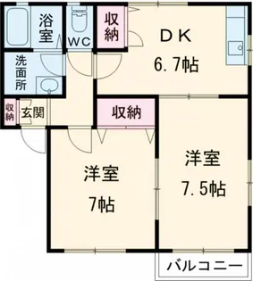 ラ・テルベール桜木【1階】の間取り
