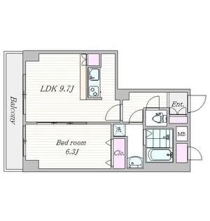 グランド・ガーラ日本橋茅場町【7階】の間取り