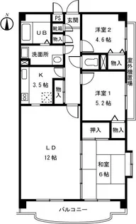 ガーデンコート仙川【2階】の間取り