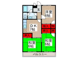 ソリストハイツ【2階】の間取り
