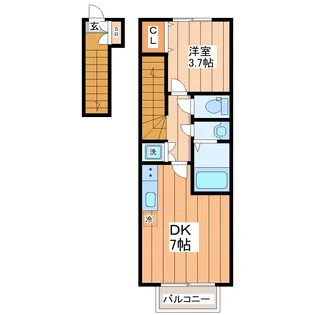 ブライアローズ富沢南【2階】の間取り
