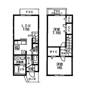 SILK TERRACE【2階】の間取り