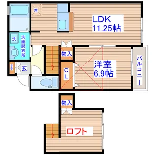 カサグランデ 弐番館【2階】の間取り