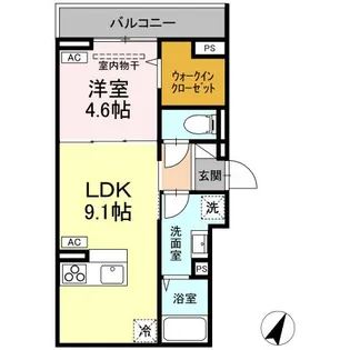 D-comodo深大寺北町【2階】の間取り