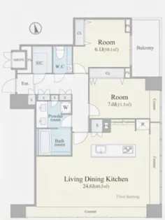 グランスイート麻布台ヒルトップタワー【11階】の間取り