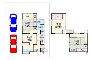 千葉県松戸市大橋【一戸建】の間取り