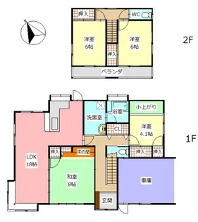 熊本県宇土市岩古曽町【一戸建】の間取り