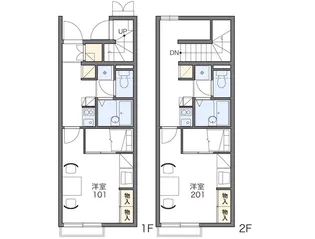 レオパレスカマンセジュール【1階】の間取り