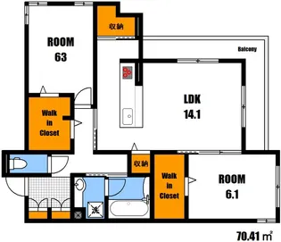 リベラII【3階】の間取り