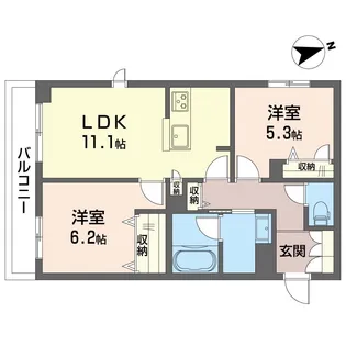ランポポ コティ ガンダ【2階】の間取り