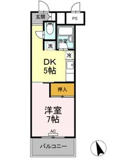 サンラフォーレ花北【4階】の間取り