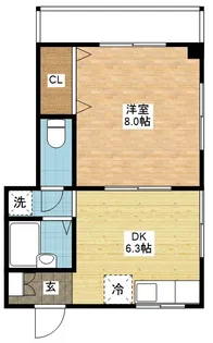 ヒルサイドハイツ【2階】の間取り