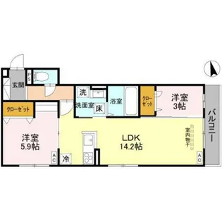 カーサ ファミール【2階】の間取り