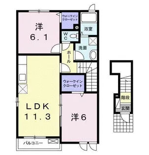 メゾン・ラフレシールA【2階】の間取り