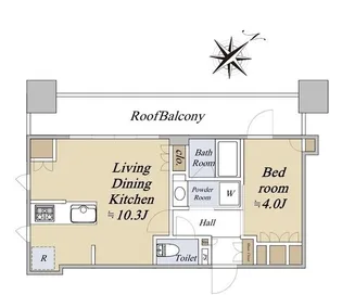 クレストコート旗の台【4階】の間取り