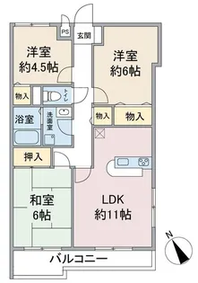 コート・グランディア西新井【3階】の間取り