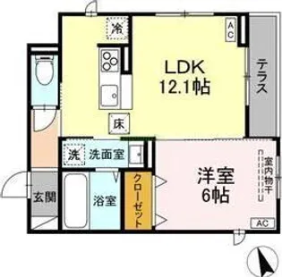 ボヌールK【3階】の間取り