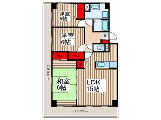 ビラ草加A棟【3階】の間取り