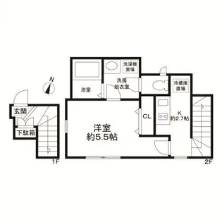 東京都新宿区上落合3【アパート】の間取り