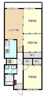 松の杜パークレジデンス【4階】の間取り