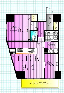 ラグゼナ北千住II【3階】の間取り