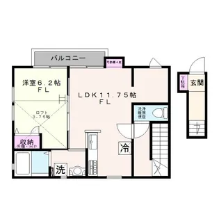 プランドール【2階】の間取り