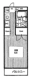 エバーグレース矢野口【2階】の間取り