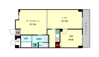グリュックメゾン西大寺【8階】の間取り