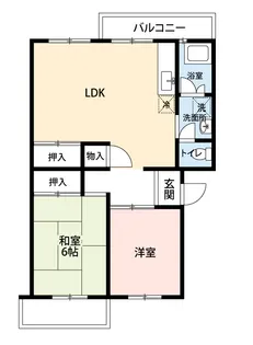 公社賃貸SMALIO 熊取B【4階】の間取り
