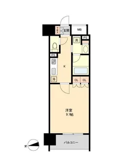 レジディア榴岡 ウエスト棟【4階】の間取り