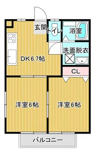 ドリームハウス古館A【2階】の間取り