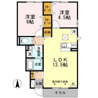 ネバーマインドI・II【1階】の間取り