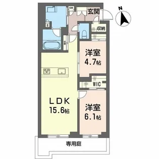 ヴィオラ・ボヌール【1階】の間取り