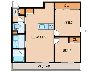 メゾン・ド・グラース馬込【4階】の間取り